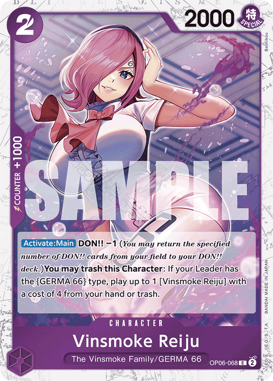 Vinsmoke Reiju (Character) (OP06-068) (PRB01 Reprint) (C) (Jolly Roger Stamp)