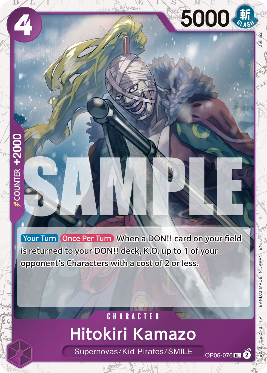 Hitokiri Kamazo (Character) (OP06-076) (UC) (Pirate Foil) (PRB02)