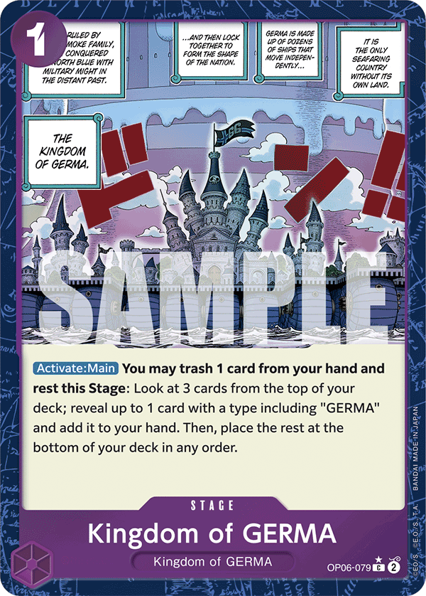 Kingdom of Germa (Stage) (OP06-079) (PRB01 Reprint) (C) (Textured Foil)