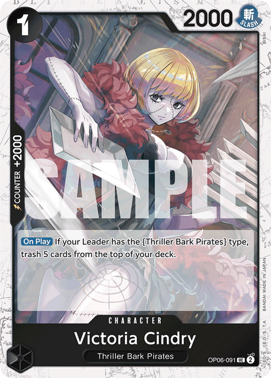 Victoria Cindry (Character) (OP06-091) (PRB01 Reprint) (UC) (Jolly Roger Stamp)