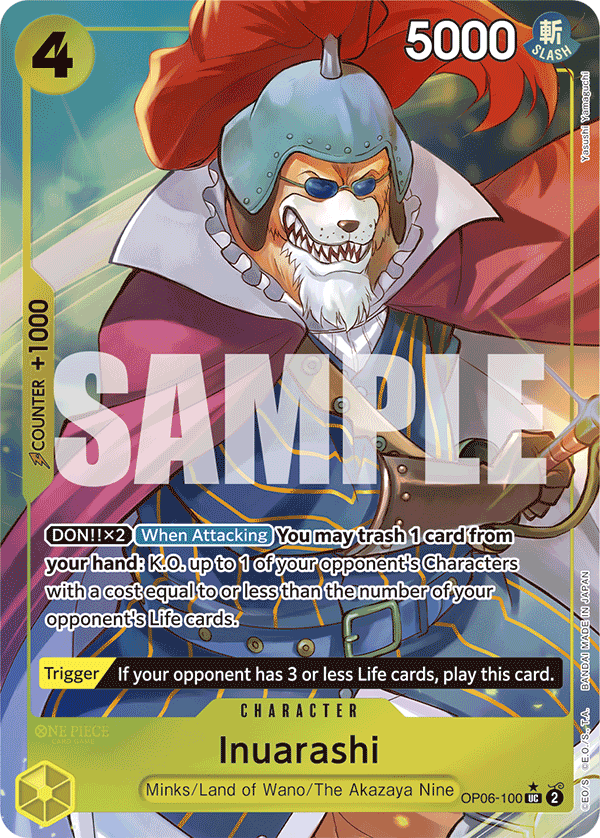Inuarashi (Character) (OP06-100) (PRB01 Reprint) (UC) (Full Art)