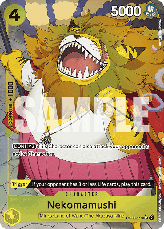 Nekomamushi (Character) (OP06-110) (PRB01 Reprint) (UC) (Full Art)