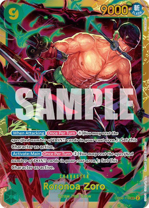 Roronoa Zoro (Character) (OP06-118) (SEC)