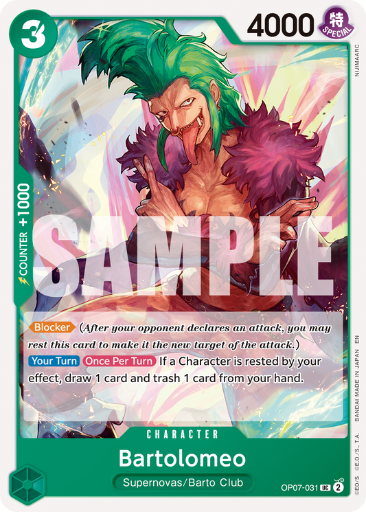 Bartolomeo (Character) (OP07-031) (UC) (NON-FOIL) (PRB02)