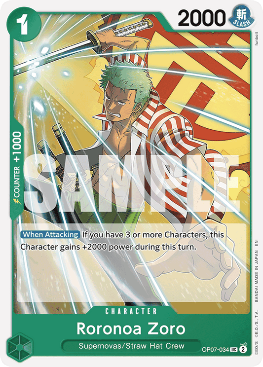 Roronoa Zoro (Character) (OP07-034) (ST24 Reprint) (UC)