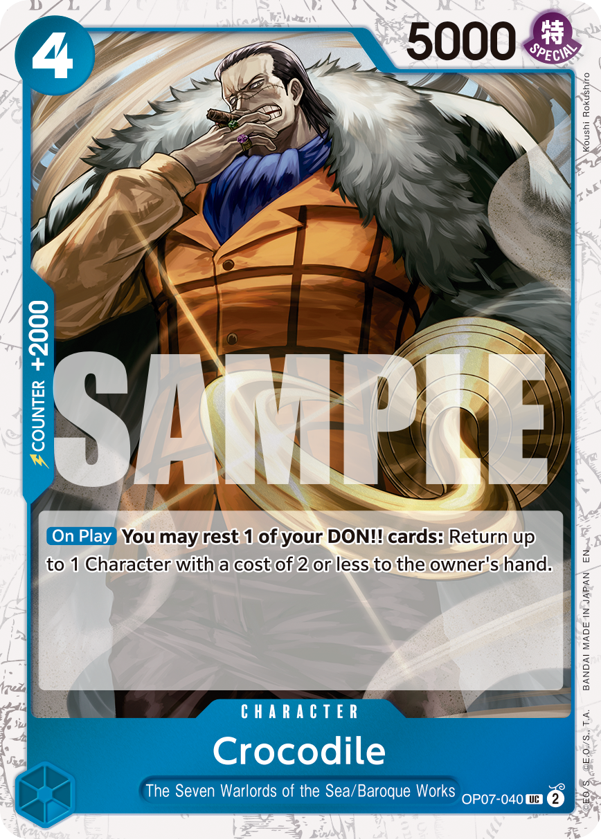 Crocodile (Character) (OP07-040) (UC) (Pirate Foil) (PRB02)