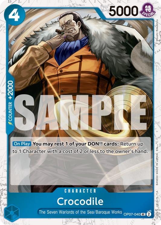 Crocodile (Character) (OP07-040) (UC) (Pirate Foil) (PRB02)