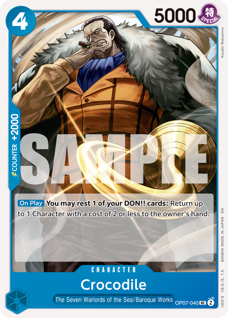 Crocodile (Character) (OP07-040) (UC) (NON-FOIL) (PRB02)