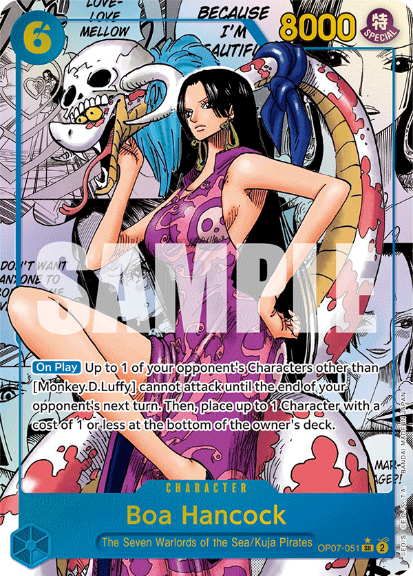Boa Hancock (Character) (OP07-051) (SR) (Alternate Art) (Manga Rare)