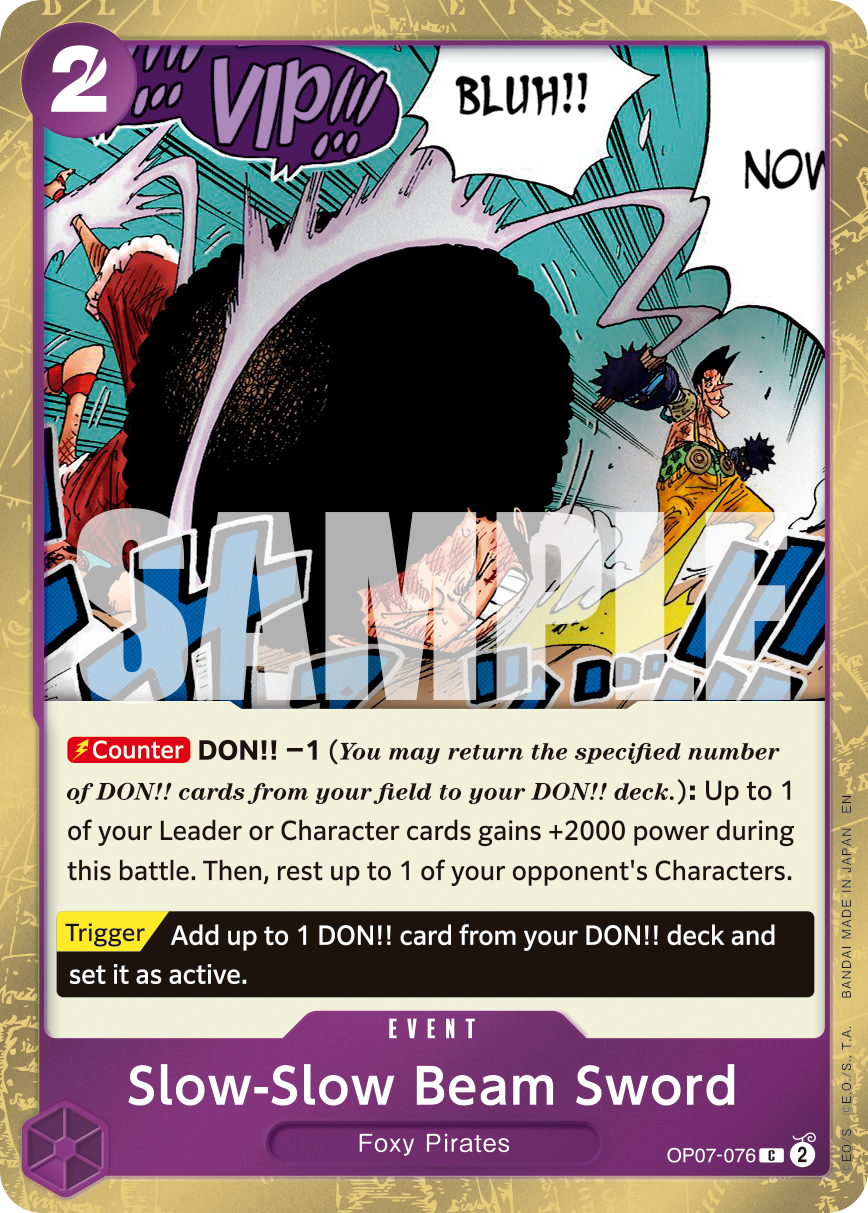Slow-Slow Beam Sword (Event) (OP07-056) (C) (Pirate Foil) (PRB02)