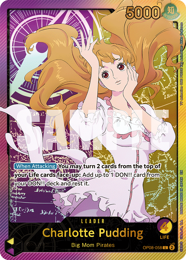 Charlotte Pudding (Leader) (OP08-058) (Alternate Art) (GOLD)