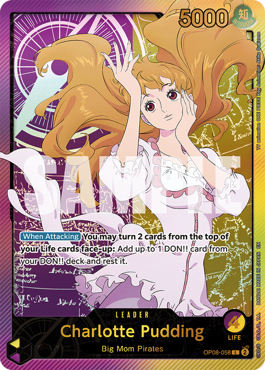 Charlotte Pudding (Leader) (OP08-058) (Alternate Art) (GOLD)