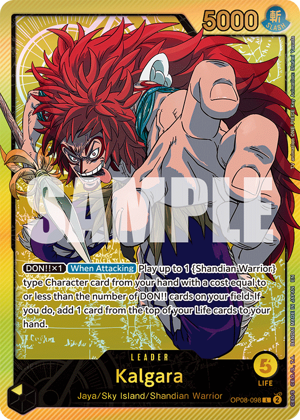 Kalgara (Leader) (OP08-098) (Alternate Art) (GOLD)