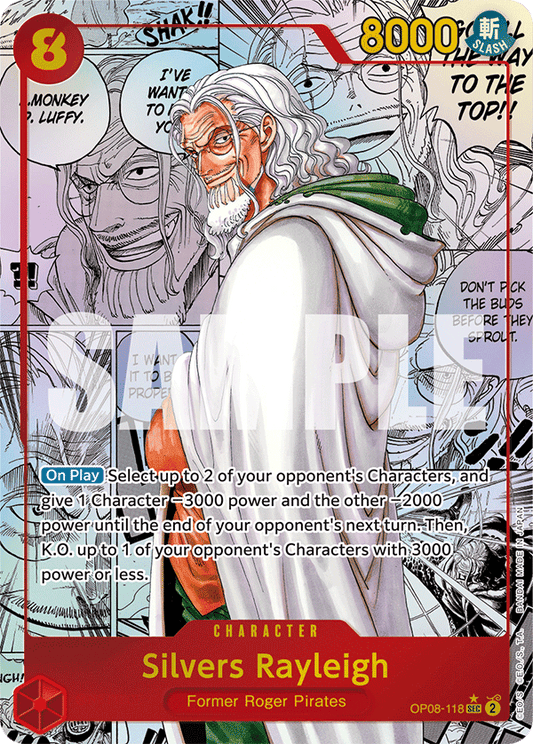 Silvers Rayleigh (Character) (OP08-118) (SEC) (Alternate Art) (Manga Rare)