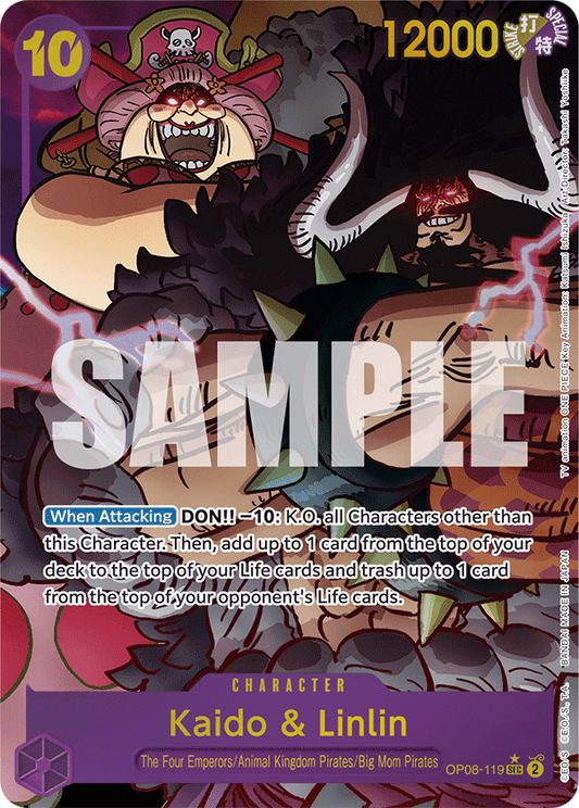 Kaido & Linlin (Character) (OP08-119) (SEC) (Alternate Art)