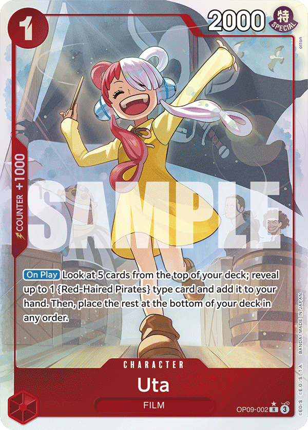Uta (Character) (OP09-002) (Alternate Art)