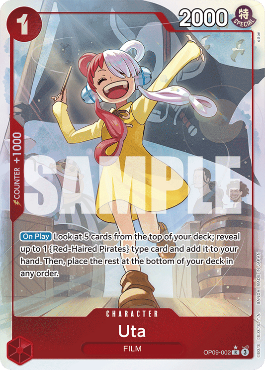 Uta (Character) (OP09-002) (Alternate Art)