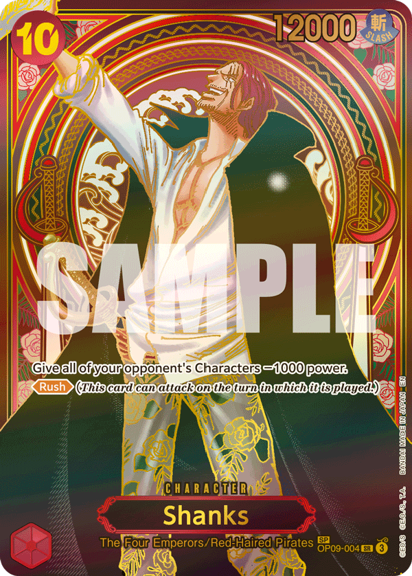 Shanks (Character) (OP09-004) (OP13) (SP) (Gold)