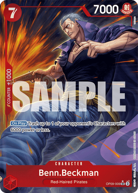 Benn Beckman (Character) (OP09-009) (SR) (Alternate Art)