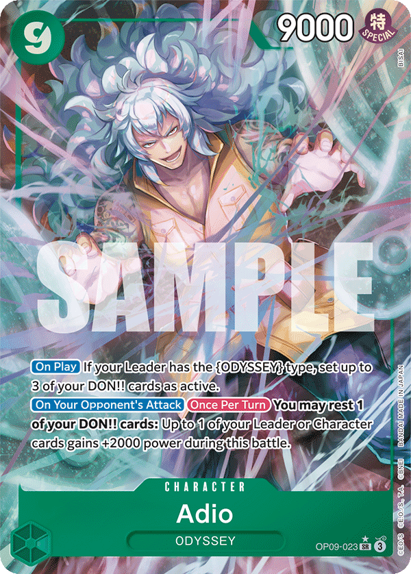 Adio (Character) (OP09-023) (SR) (Alternate Art)