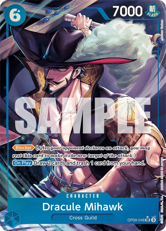 Dracule Mihawk (Character) (OP09-048) (SR) (Alternate Art)