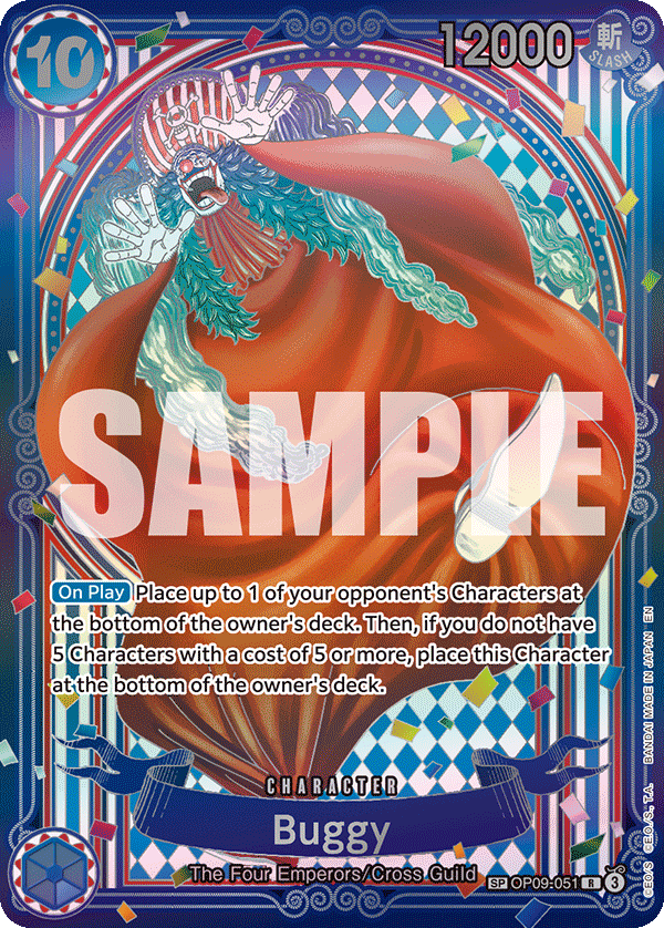 Buggy (Character) (OP14 Reprint) (OP09-051) (R) (SP SILVER)