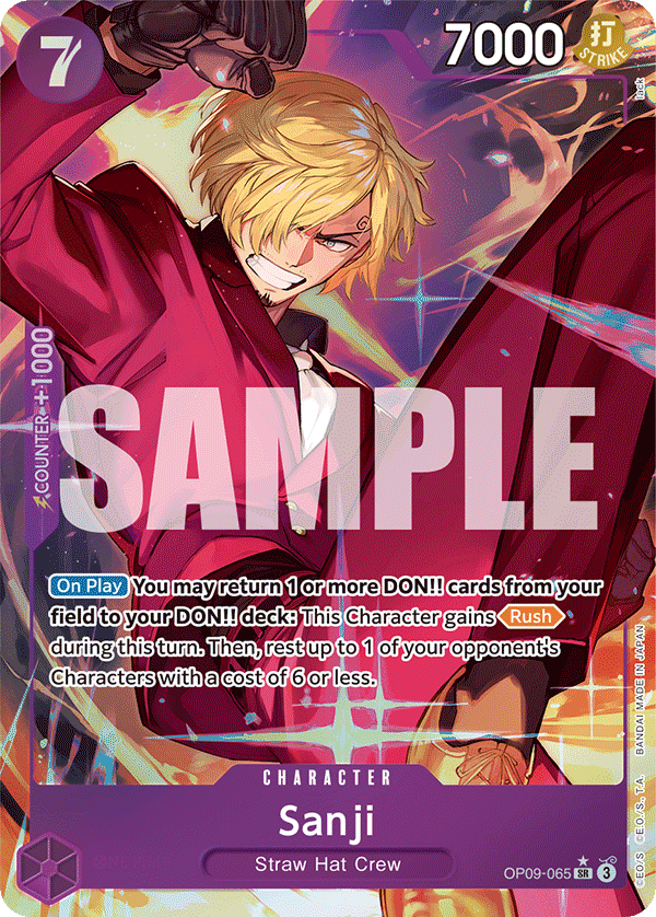 Sanji (Character) (OP09-065) (SR) (Alternate Art)