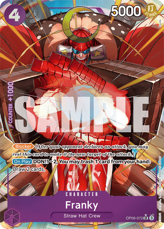 Franky (Character) (OP09-072) (SR) (Alternate Art)