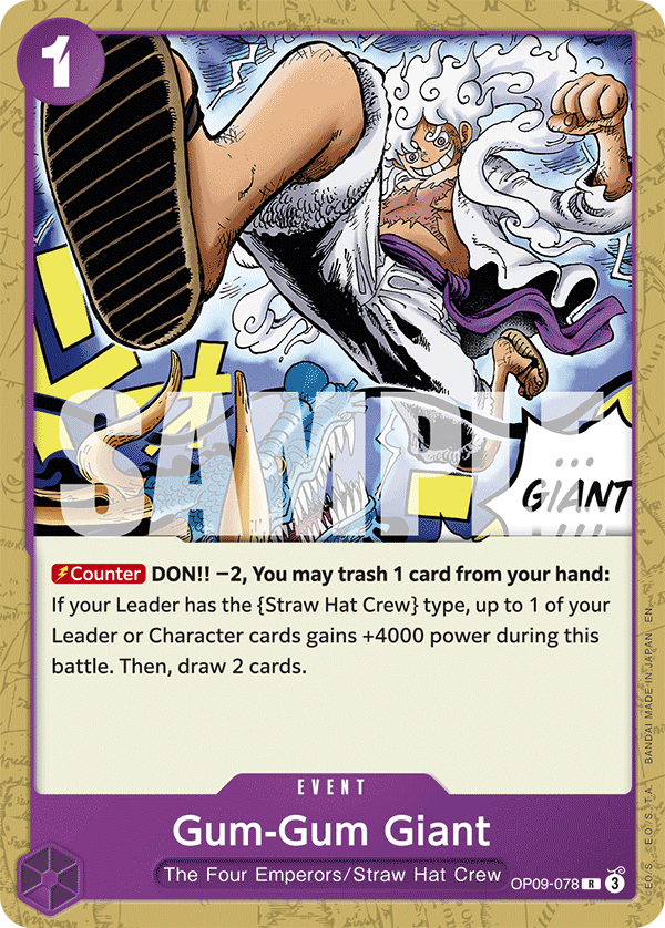 Gum-Gum Giant (Character) (OP09-078) (ST26 Reprint) (R)