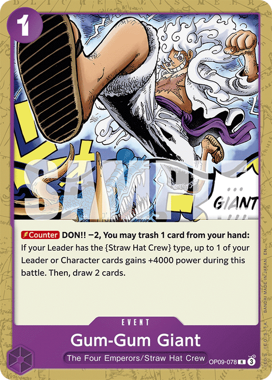 Gum-Gum Giant (Character) (OP09-078) (ST26 Reprint) (R)