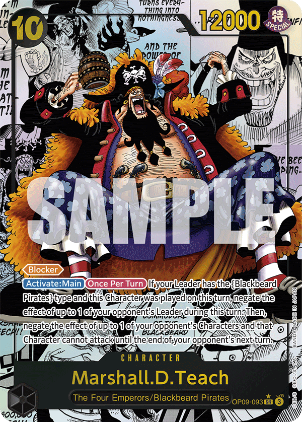Marshall D Teach (Character) (OP09-093) (SR) (Alternate Art) (Manga Rare)