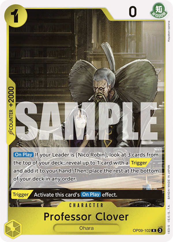 Professor Clover (Character) (OP09-102) (R)