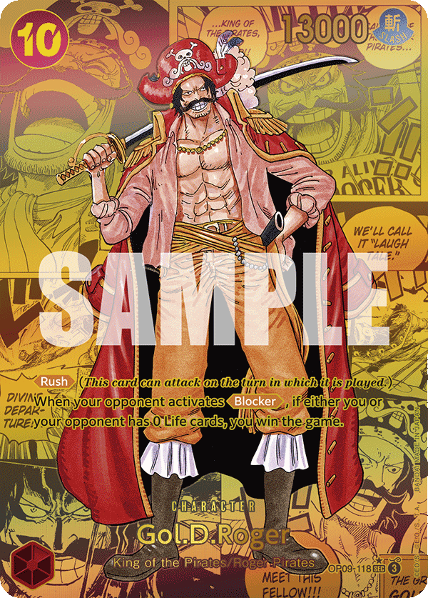 Gol D Roger (Character) (OP09-118) (SEC) (Alternate Art) (Manga Rare)