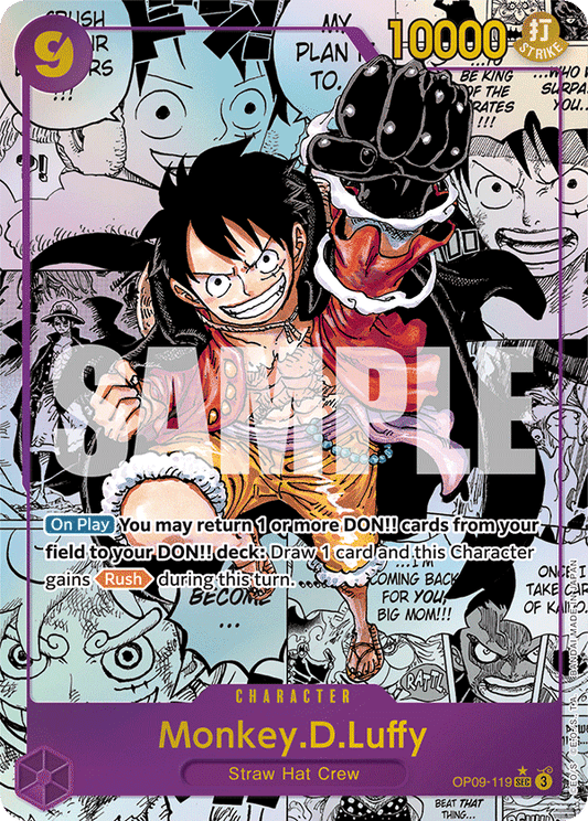 Monkey D Luffy (Character) (OP09-119) (SEC) (Alternate Art) (Manga Rare)