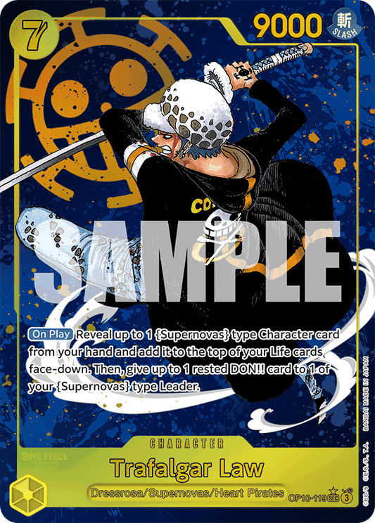 Trafalgar Law (Character) (OP10-119) (SEC) (Alternate Art)