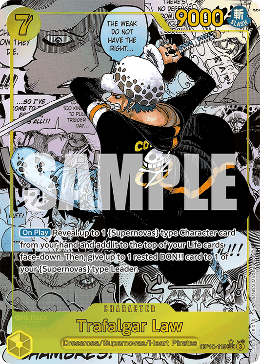 Trafalgar Law (Character) (OP10-119) (SEC) (Alternate Art) (Manga Rare)