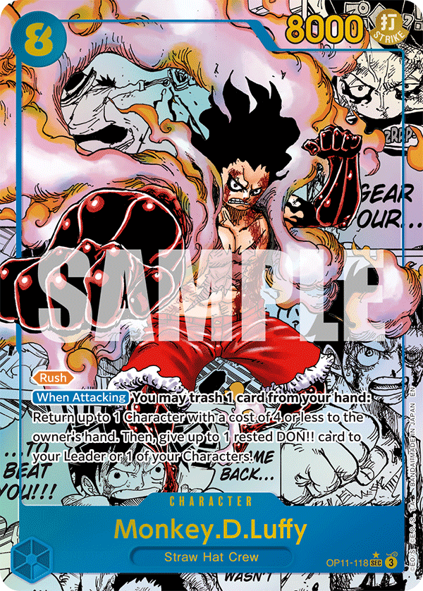 Monkey D Luffy (Character) (OP11-118) (SEC) (Alternate Art) (Manga Rare)