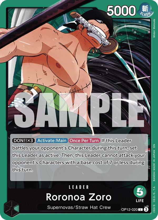 Roronoa Zoro (Leader) (OP12-020) (L)