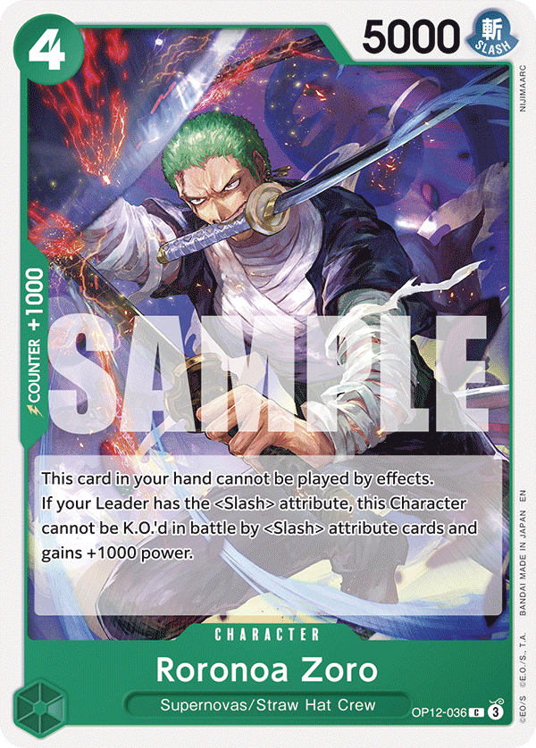 Roronoa Zoro (Character) (OP12-036) (C)