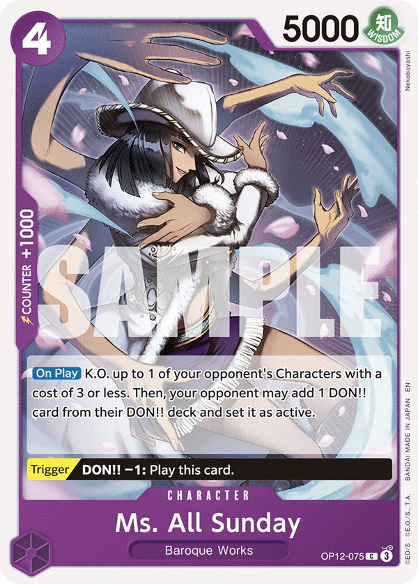 Ms All Sunday (Character) (OP12-075) (C)