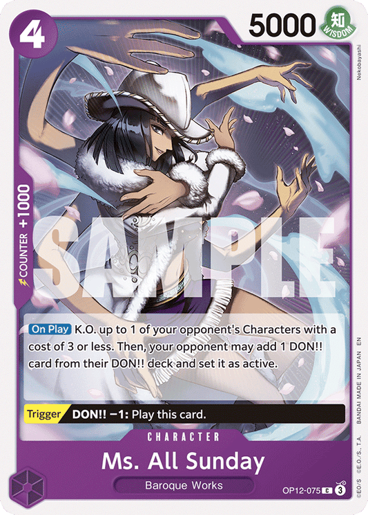 Ms All Sunday (Character) (OP12-075) (C)
