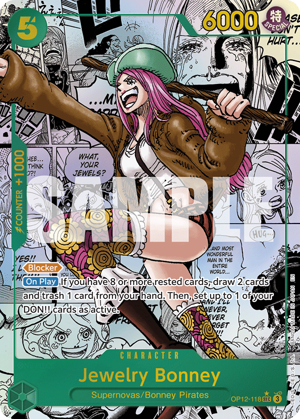 Jewelry Bonney (Character) (OP12-118) (SEC) (Alternate Art) (Manga Rare)