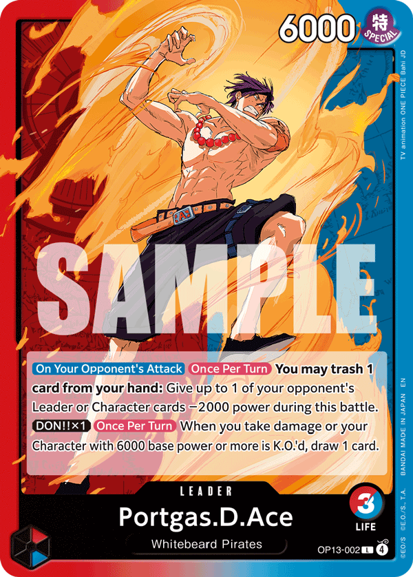 Portgas D Ace (Leader) (OP13-002) (L)