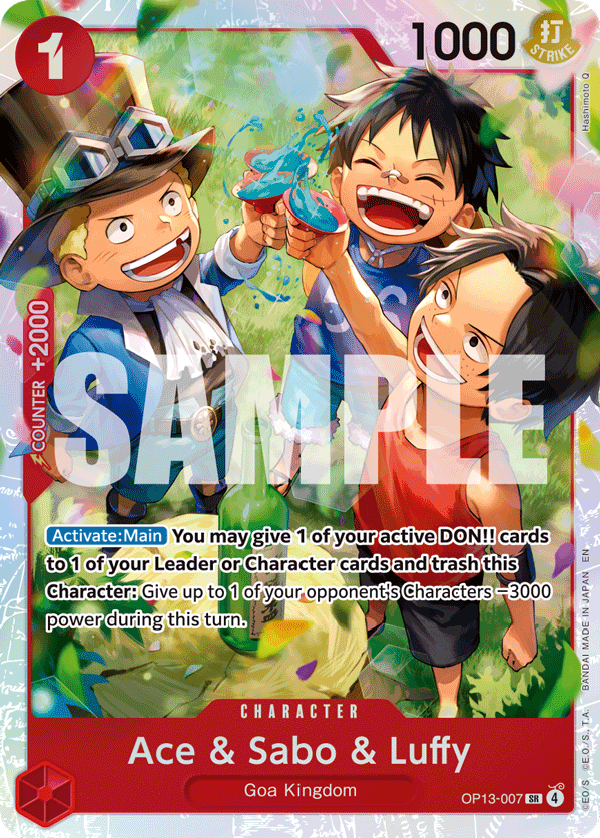 Ace & Sabo & Luffy (Character) (OP13-007) (SR)