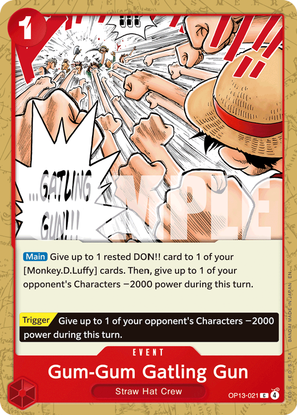 Gum-Gum Gatling Gun (Event) (OP13-021) (C)