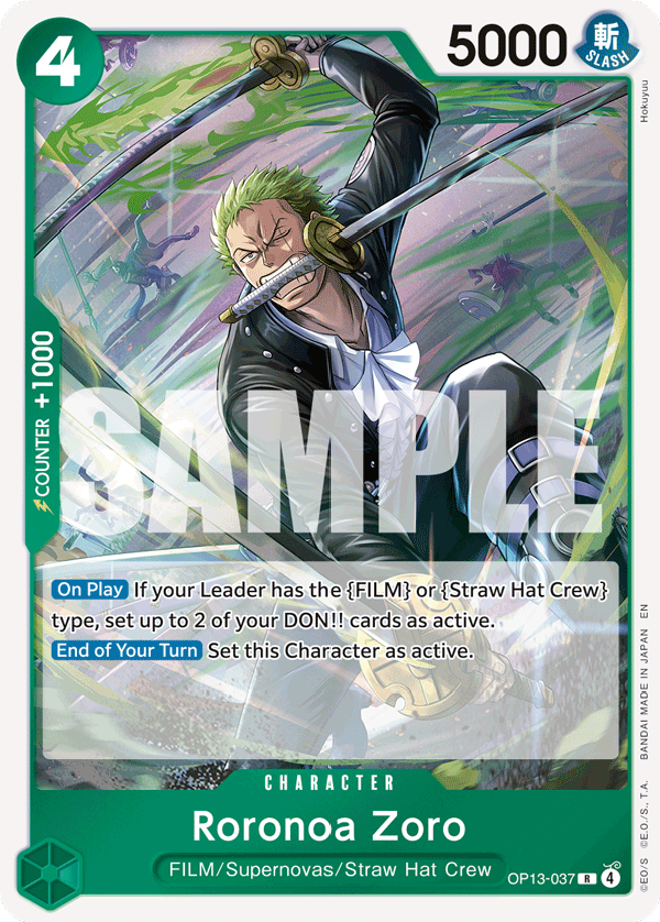 Roronoa Zoro (Character) (OP13-037) (R)