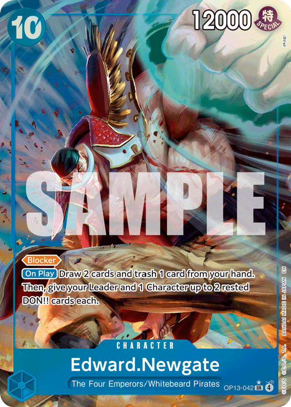 Edward Newgate (Character) (OP13-042) (SR) (Alternate Art)