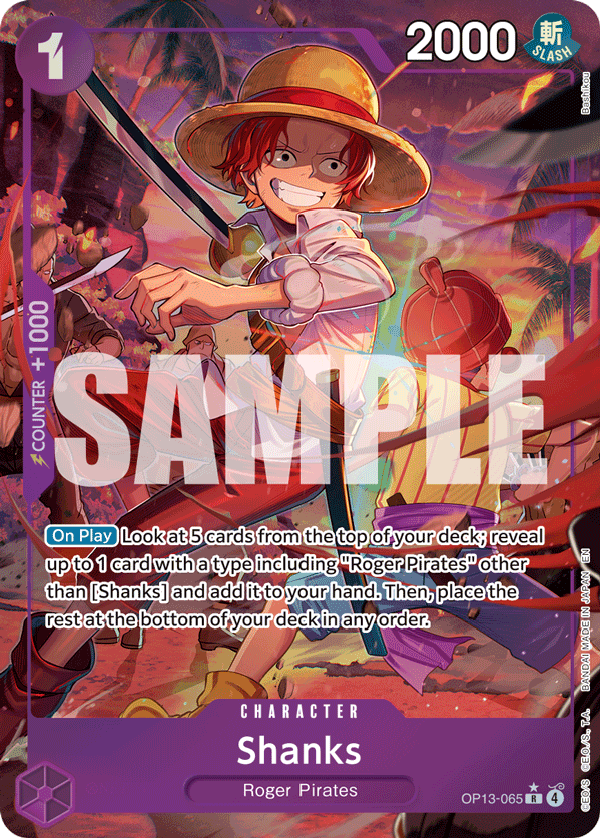 Shanks (Character) (OP13-065) (R) (Alternate Art)