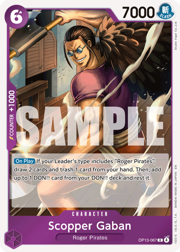 Scopper Gaban (Character) (OP13-067) (R)