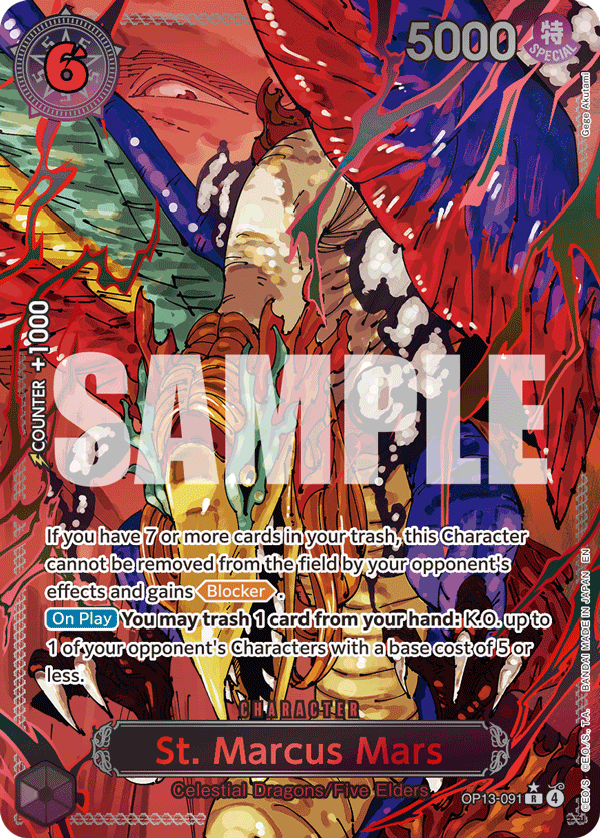 St Marcus Mars (Character) (OP13-091) (R) (Alternate Art) (SP)
